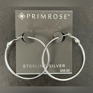 Primrose Sterling Silver Hoop Earrings